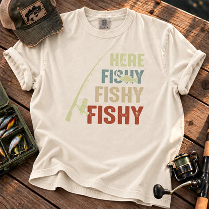 Here Fishy Fishy Fishy T-Shirt in Ivory