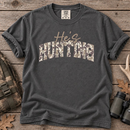 He's Hunting Block T-Shirt in Pepper