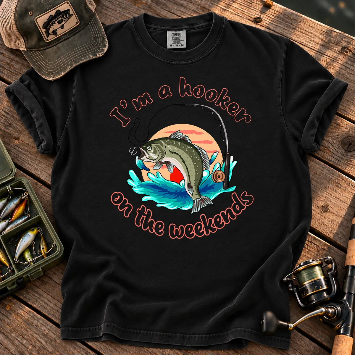 Hooker on the Weekends T-Shirt in Black