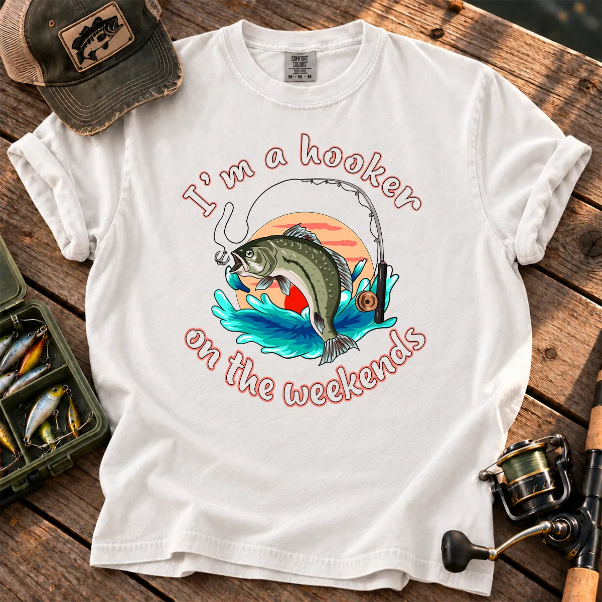 Hooker on the Weekends T-Shirt in White
