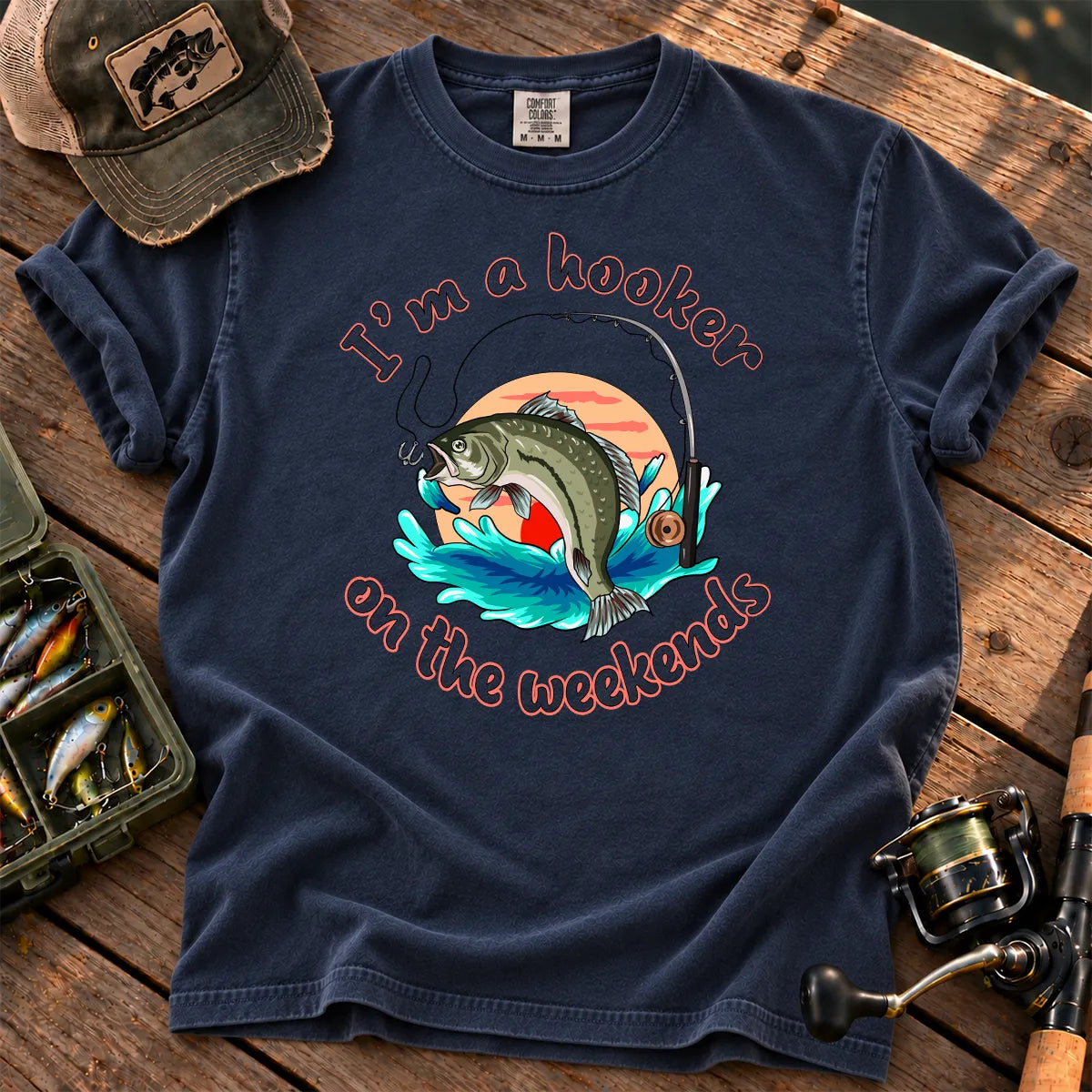 Hooker on the Weekends T-Shirt in True Navy