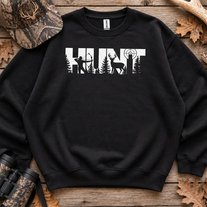 Hunt Wildlife Typography Sweatshirt in Black