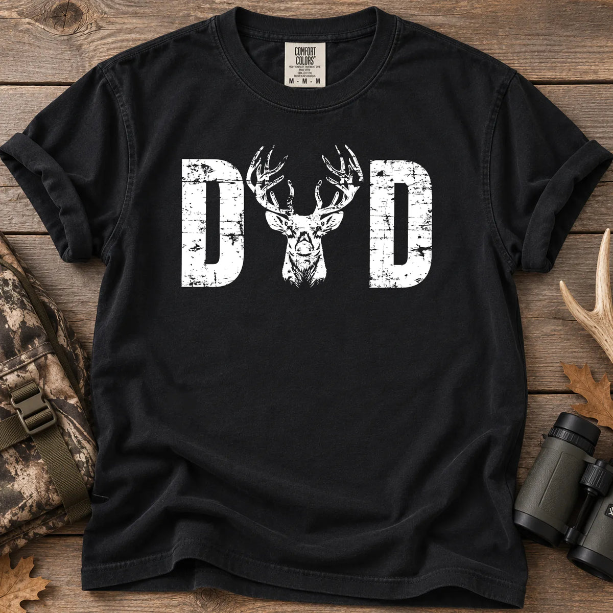 Hunting Dad Buck T-Shirt in Black