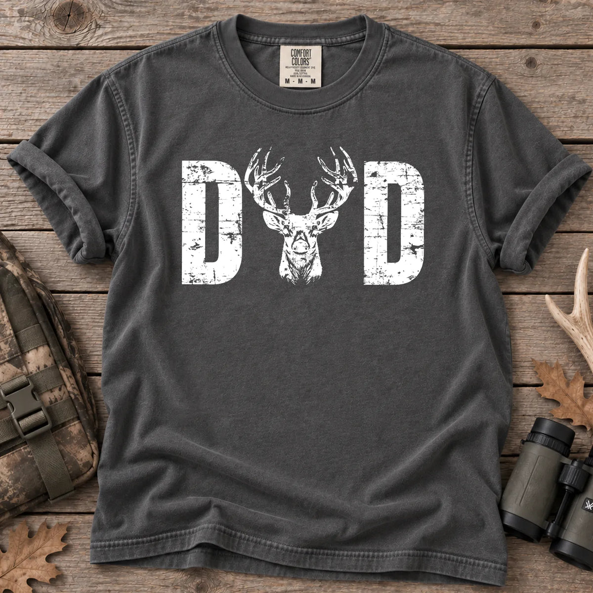Hunting Dad Buck T-Shirt in Pepper
