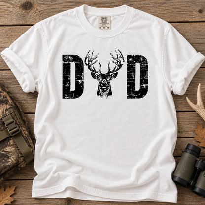 Hunting Dad Buck T-Shirt in White