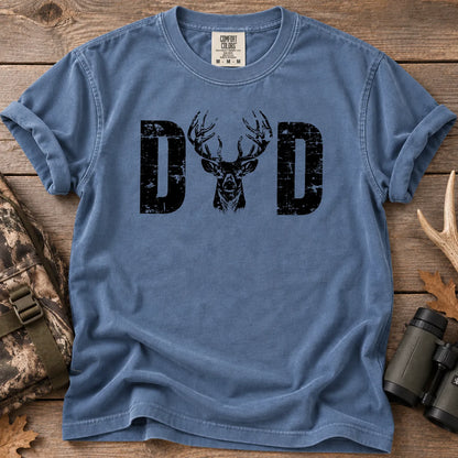 Hunting Dad Buck T-Shirt in Blue Jean