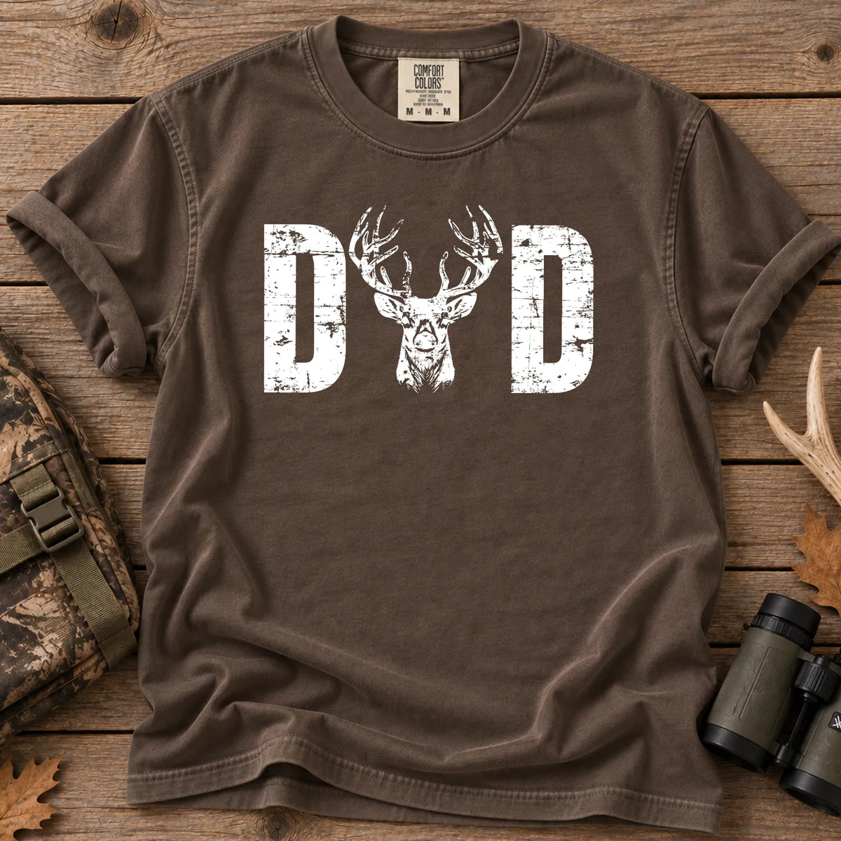 Hunting Dad Buck T-Shirt in Espresso
