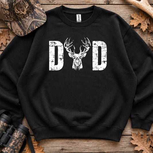 Hunting Dad Whitetail Sweatshirt in Black