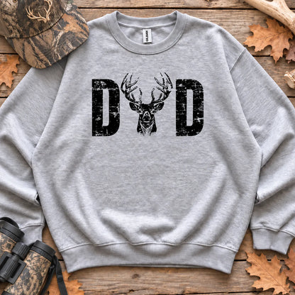 Hunting Dad Whitetail Sweatshirt in Sport Grey