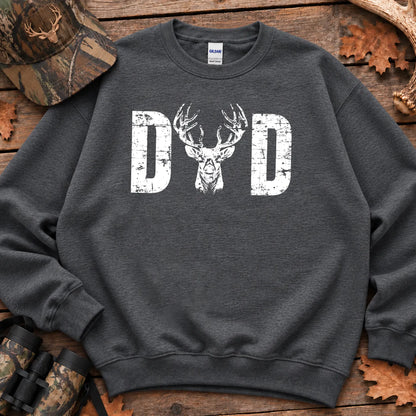 Hunting Dad Whitetail Sweatshirt in Dark Heather