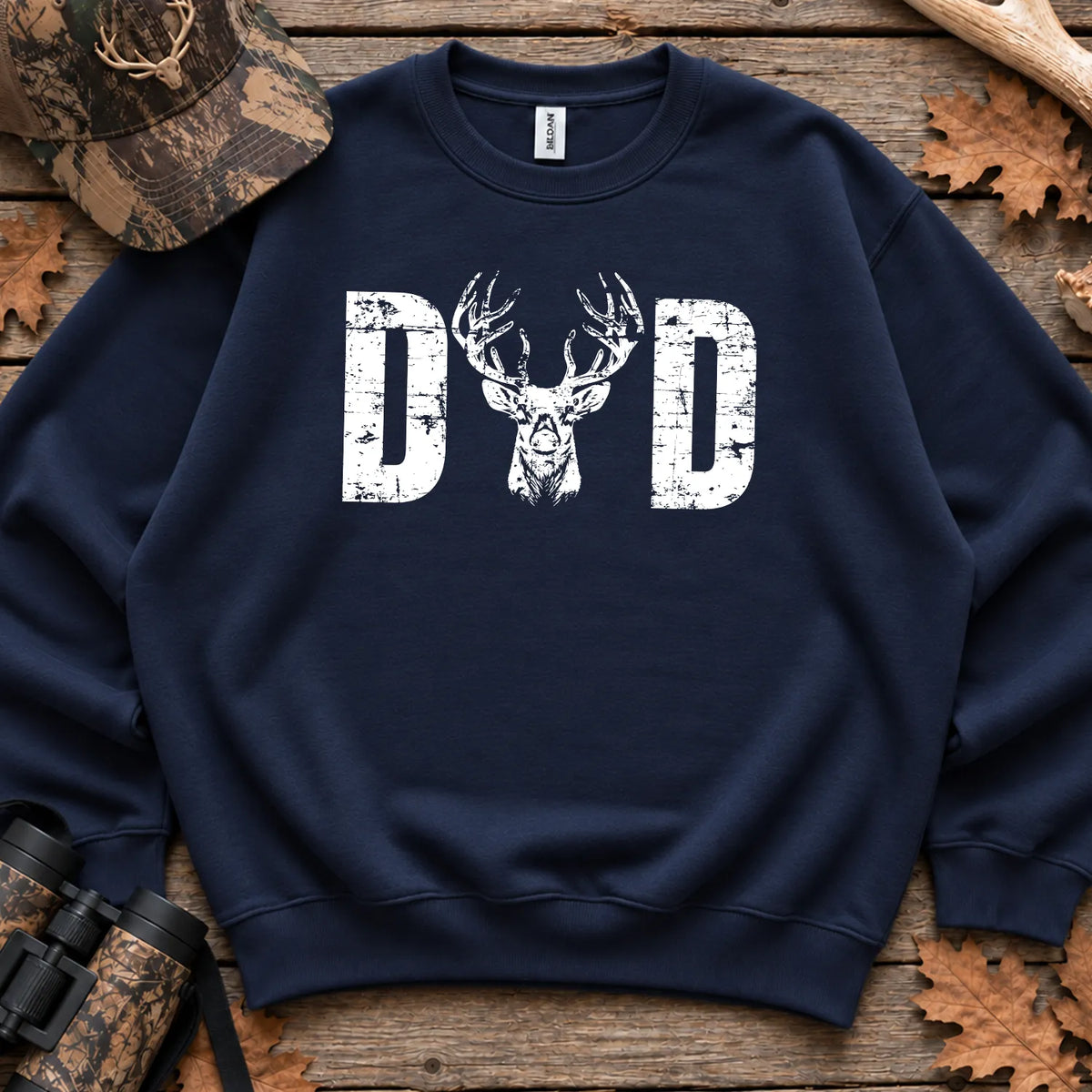 Hunting Dad Whitetail Sweatshirt in Navy