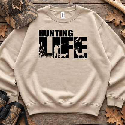 Hunting Life Silhouette Sweatshirt in Sand