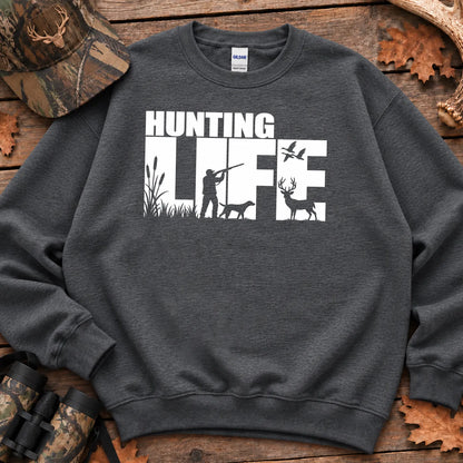 Hunting Life Silhouette Sweatshirt in Dark Heather