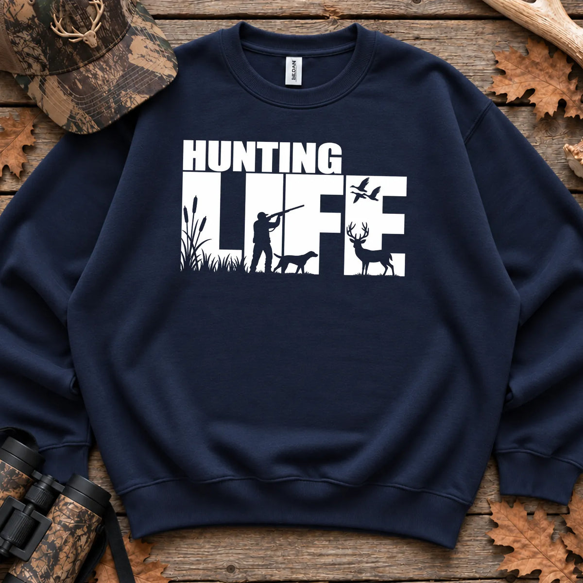Hunting Life Silhouette Sweatshirt in Navy
