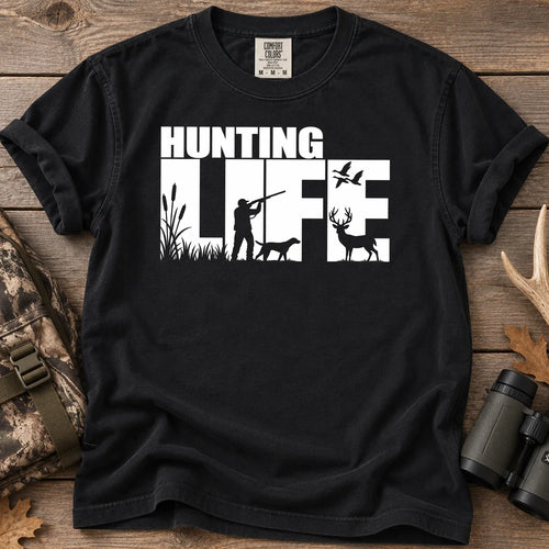 Hunting Life T-Shirt in Black