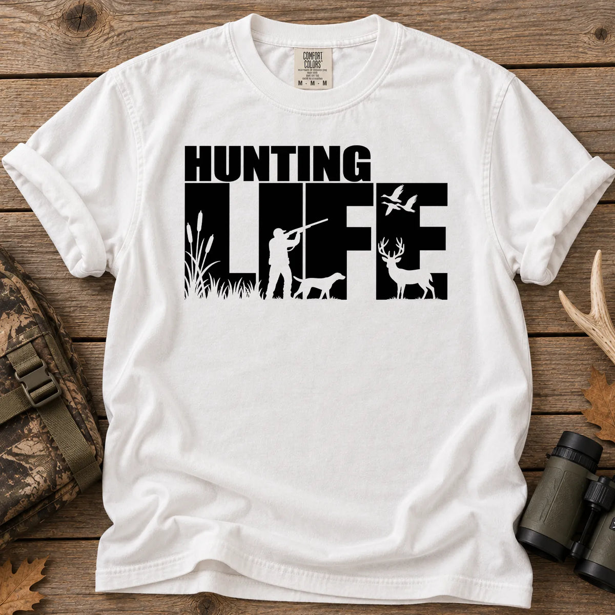 Hunting Life T-Shirt in White