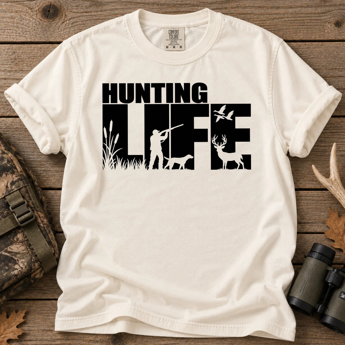 Hunting Life T-Shirt in Ivory