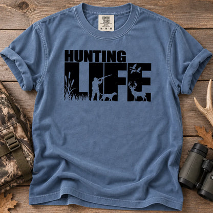 Hunting Life T-Shirt in Blue Jean