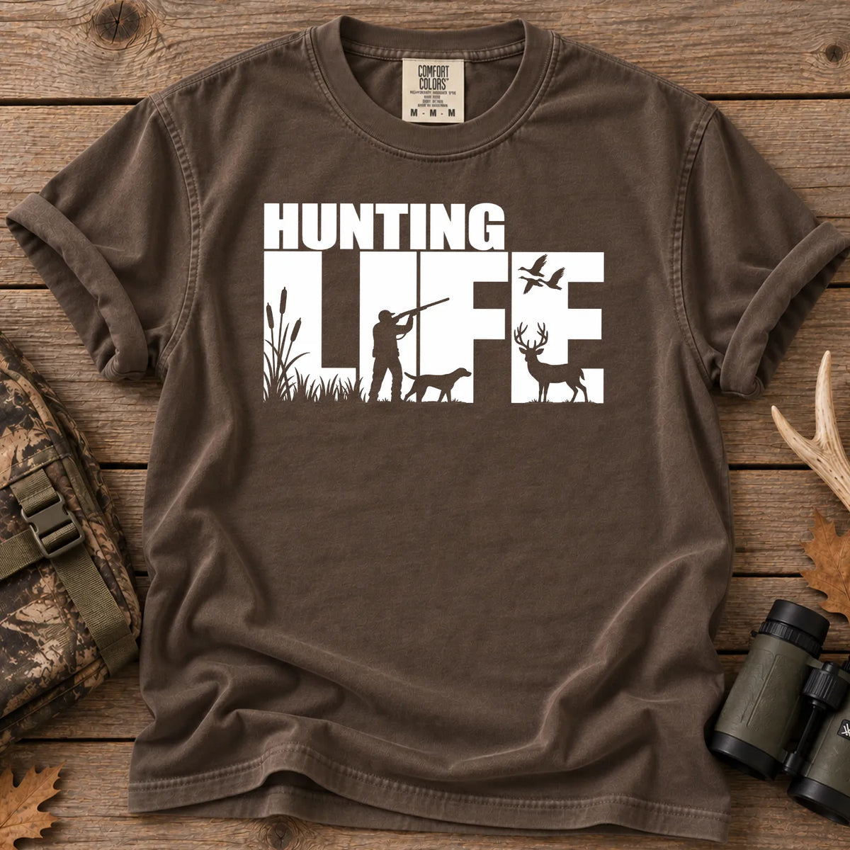 Hunting Life T-Shirt in Espresso