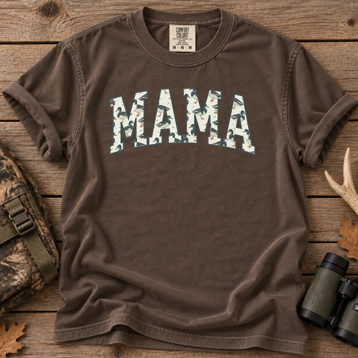 Hunting Mama Mallard T-Shirt in Espresso