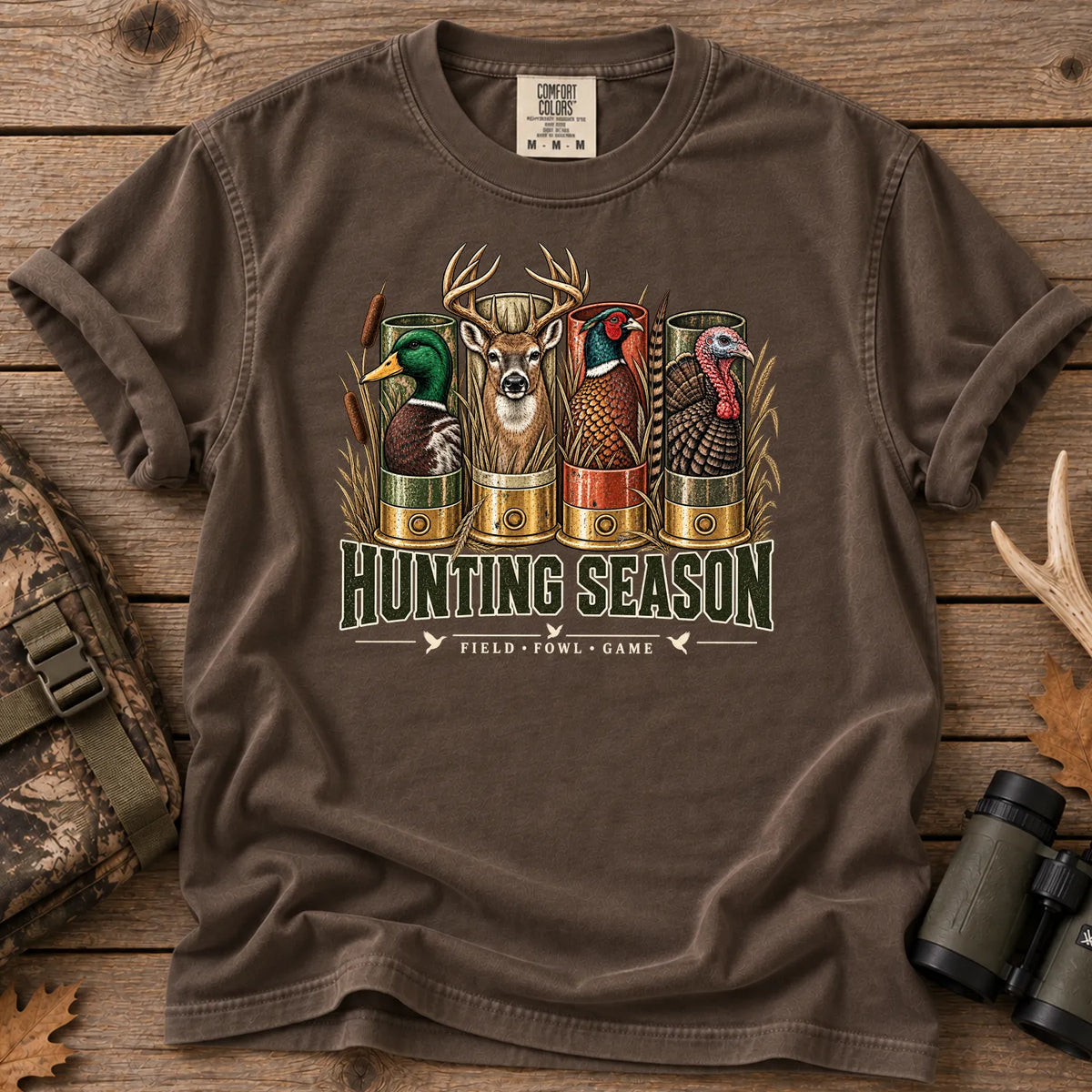 Hunting Season Field and Fowl T-Shirt in Espresso