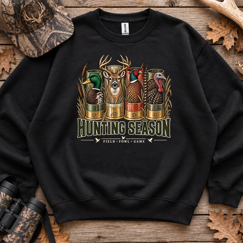 Hunting Season Field Fowl Game Sweatshirt in Black