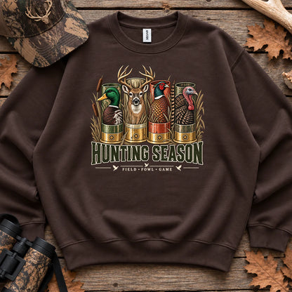 Hunting Season Field Fowl Game Sweatshirt in Dark Chocolate