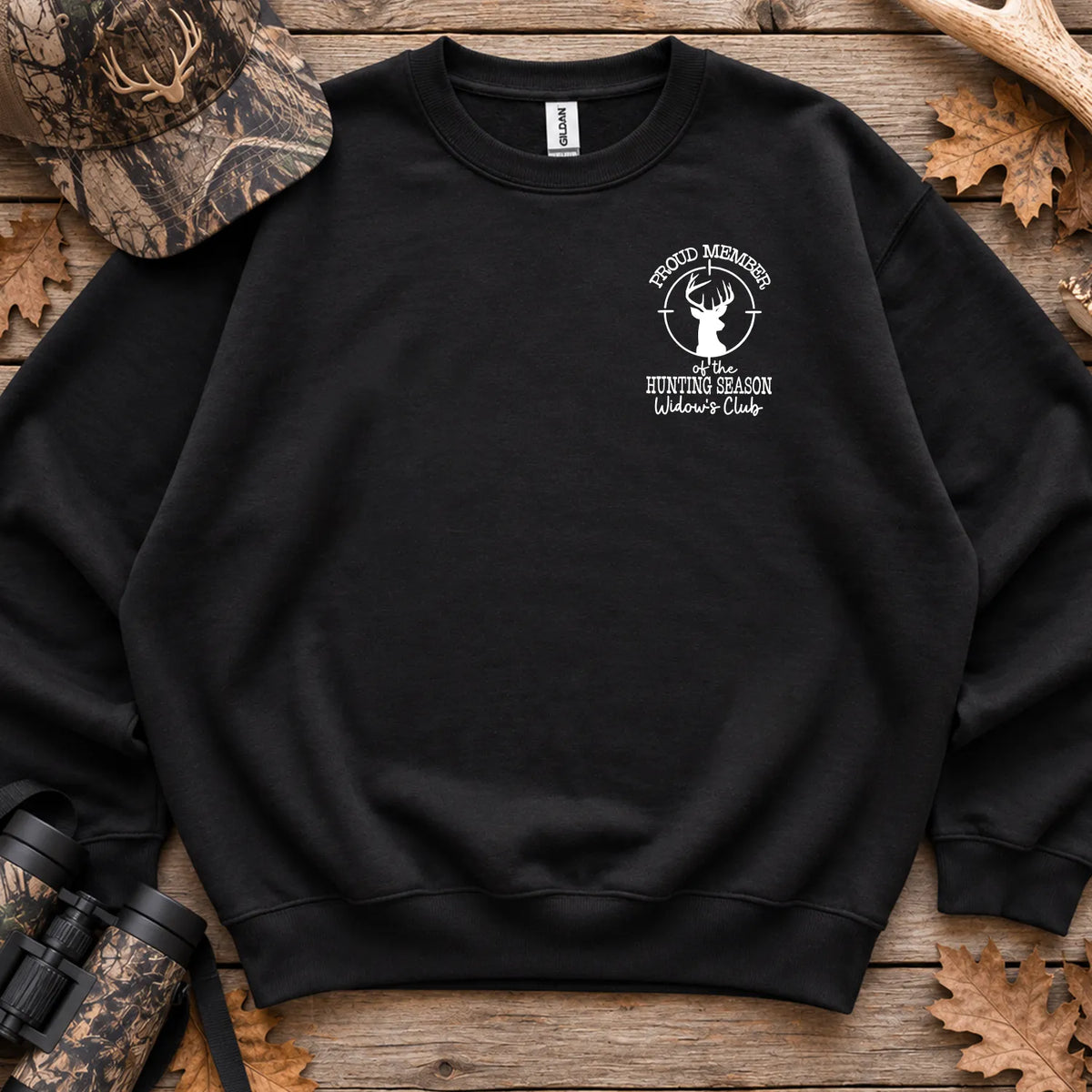 Hunting Season Widows Club Sweatshirt in Black