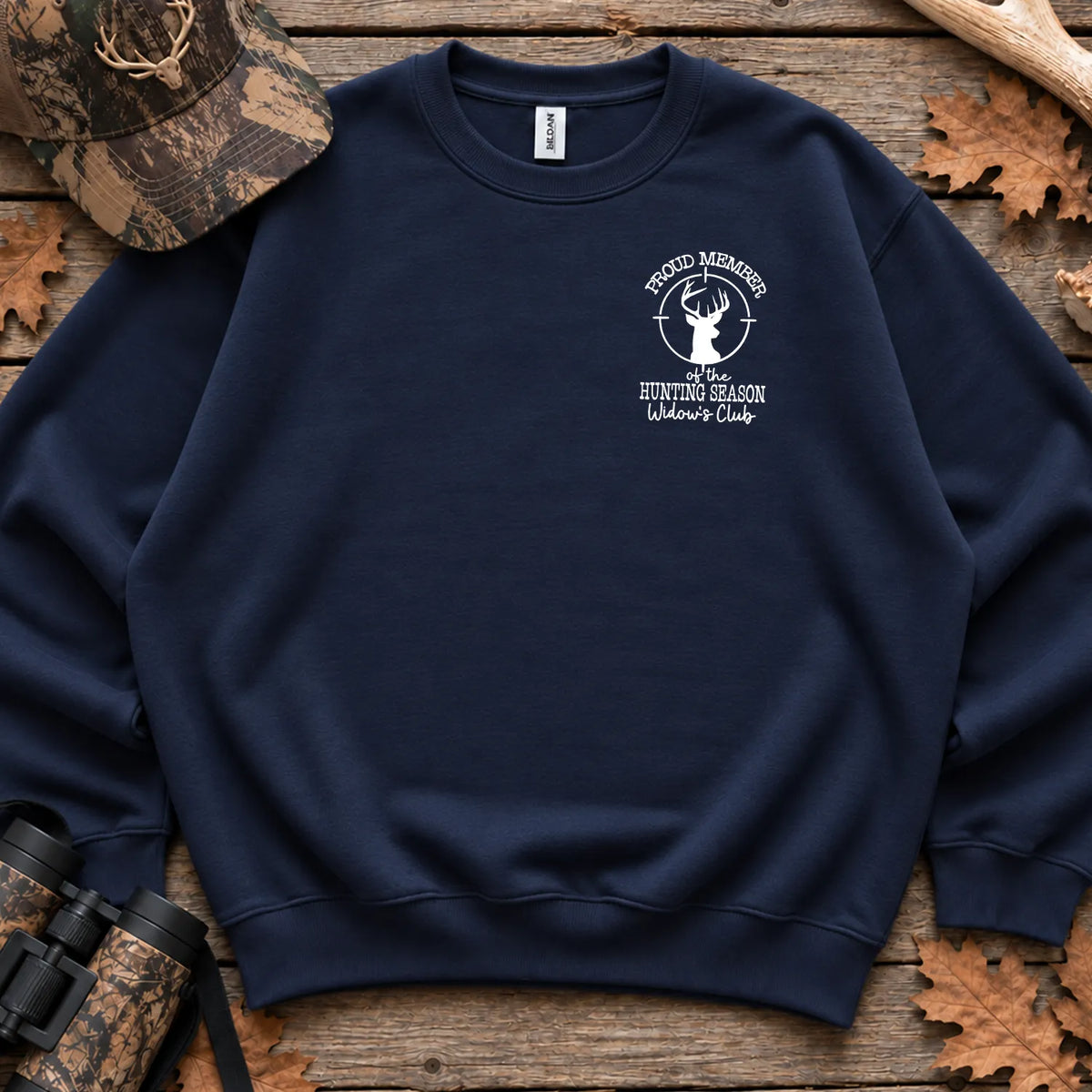 Hunting Season Widows Club Sweatshirt in Navy