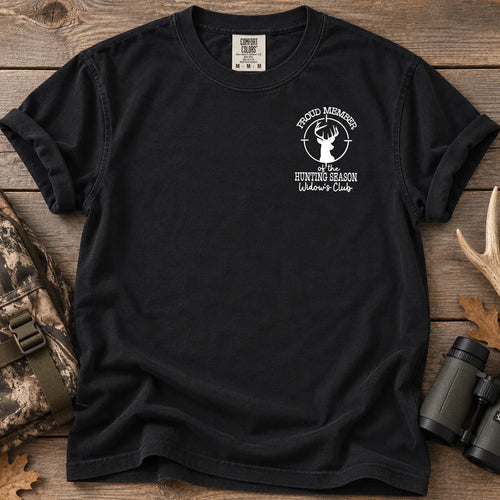 Hunting Season Widows Club T-Shirt in Black