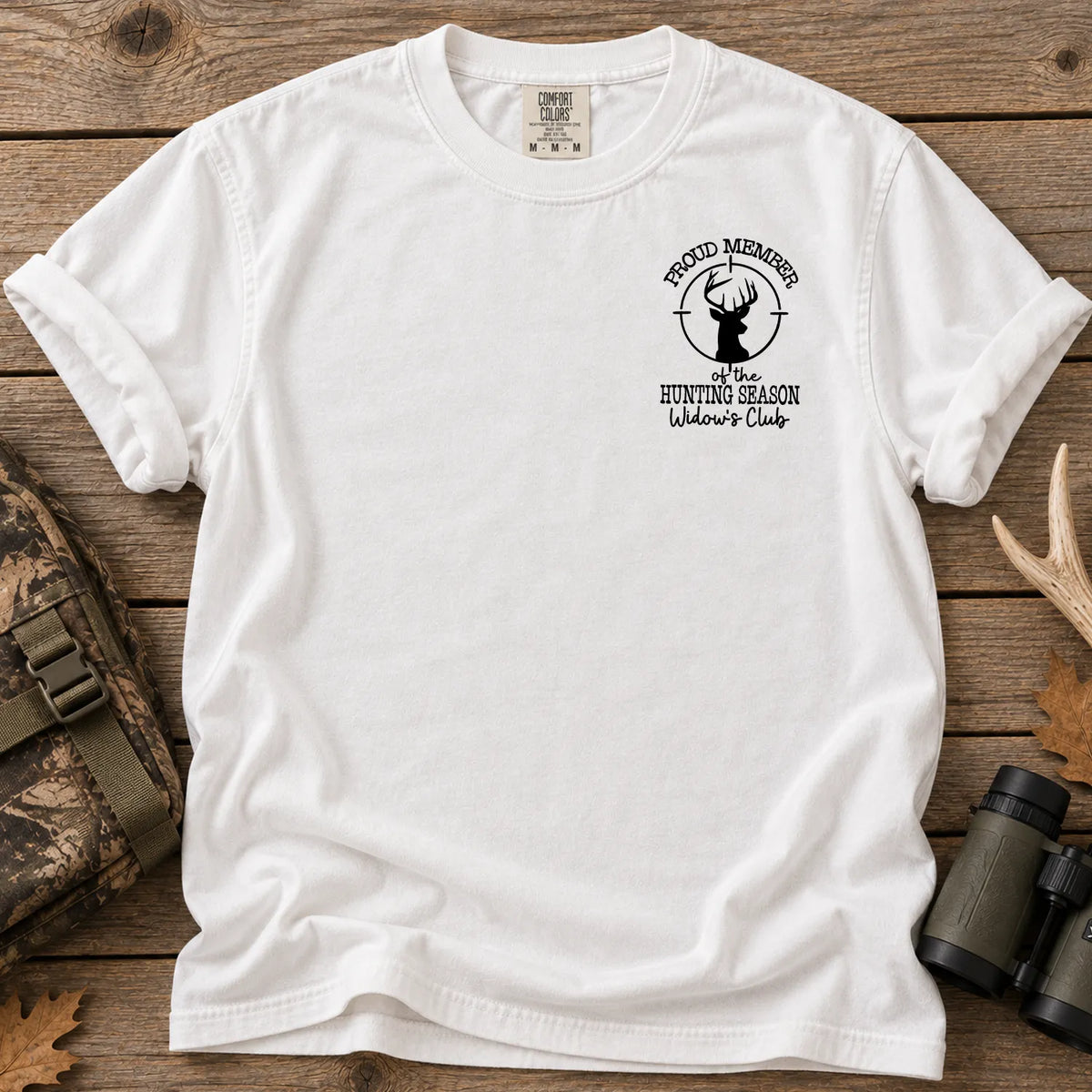 Hunting Season Widows Club T-Shirt in White