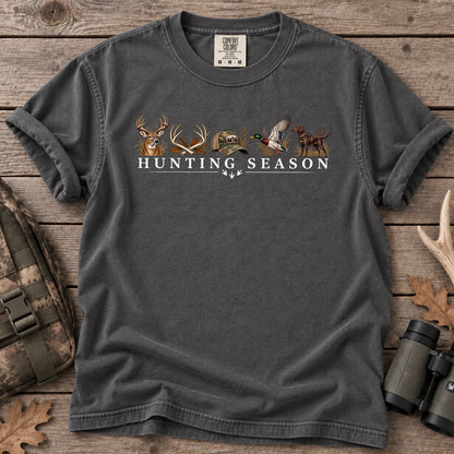 Hunting Season Wildlife Lineup T-Shirt in Pepper
