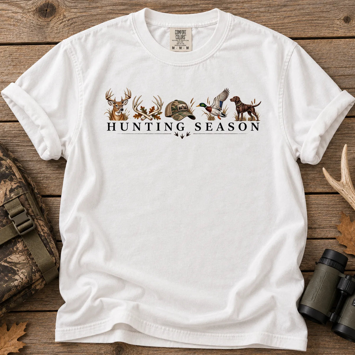Hunting Season Wildlife Lineup T-Shirt in White