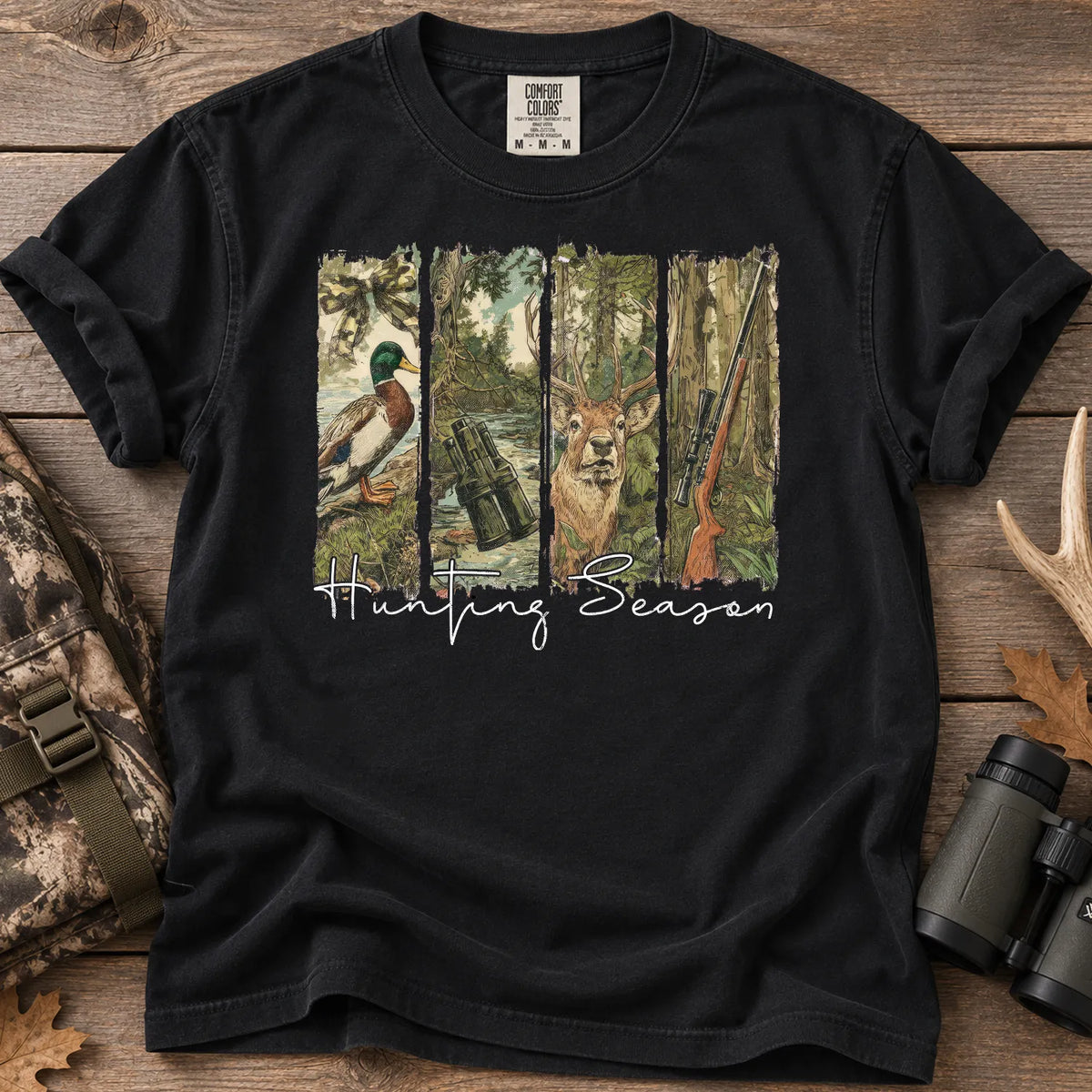 Hunting Season Wildlife T-Shirt in Black