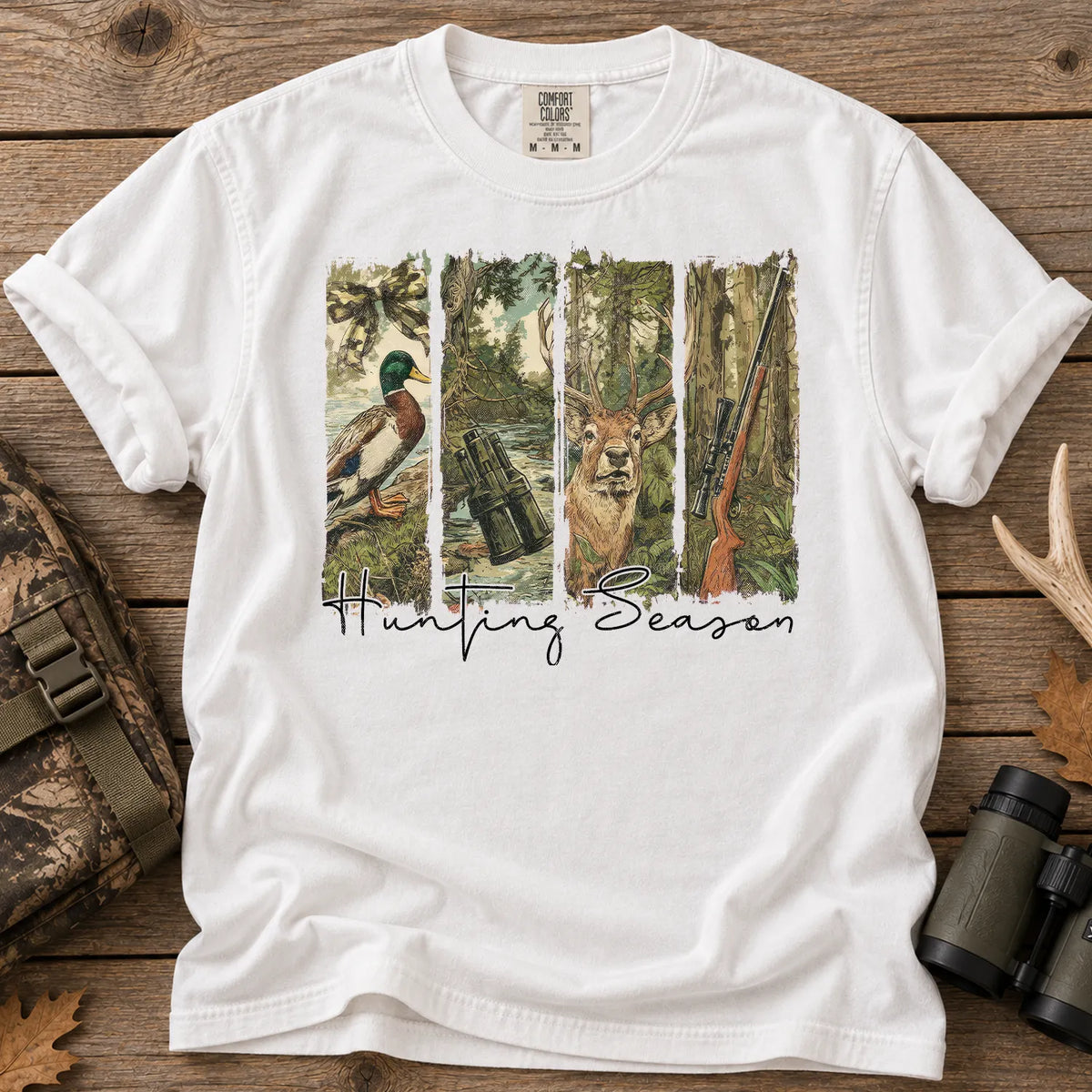 Hunting Season Wildlife T-Shirt in White