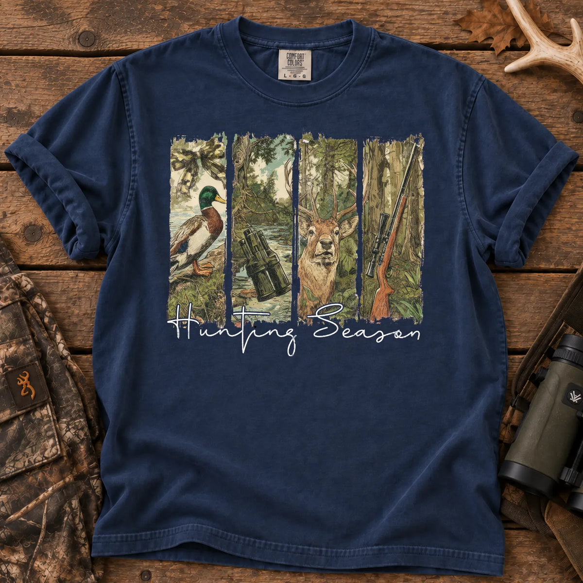 Hunting Season Wildlife T-Shirt in True Navy