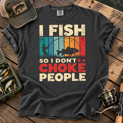 I Fish So I Stay Calm T-Shirt in Pepper