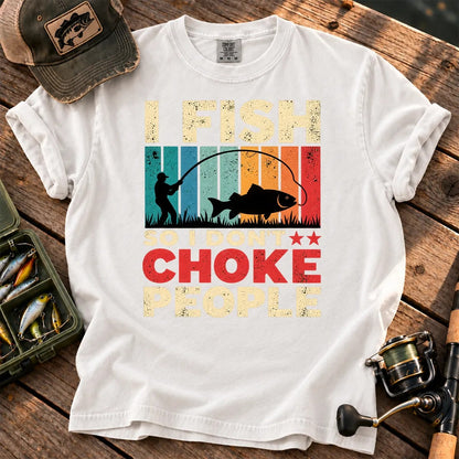 I Fish So I Stay Calm T-Shirt in White