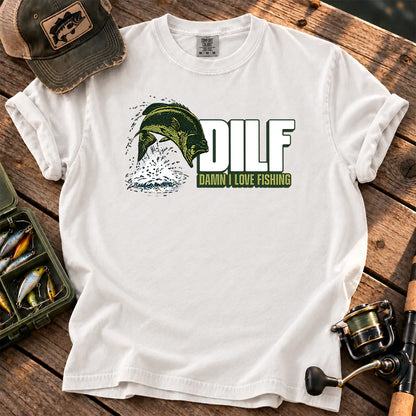 I Love Fishing Bass T-Shirt in White