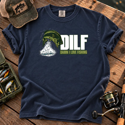 I Love Fishing Bass T-Shirt in True Navy
