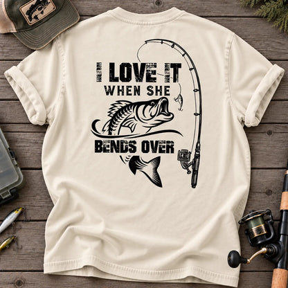 I Love It When She Bends Over Fishing T-Shirt in Ivory