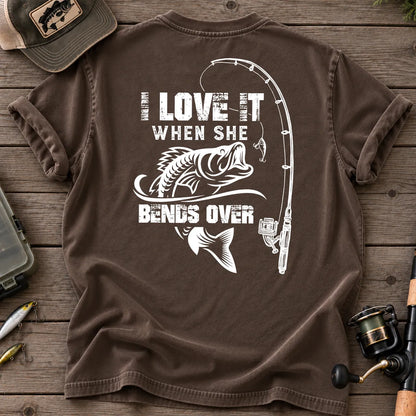 I Love It When She Bends Over Fishing T-Shirt in Espresso