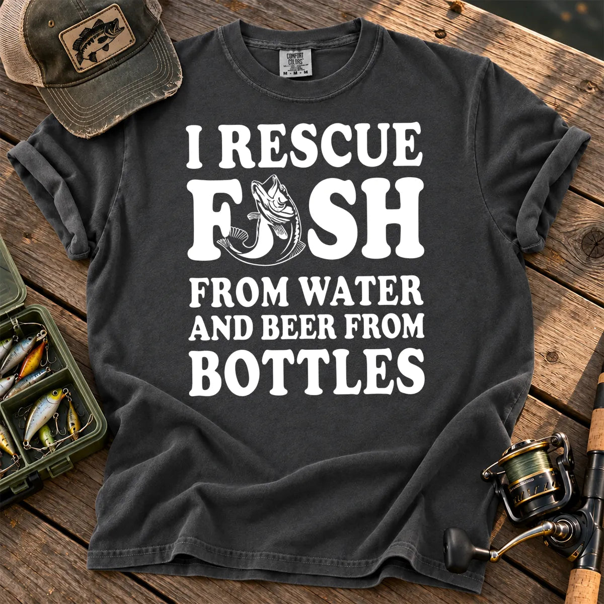 I Rescue Fish T-Shirt in Pepper