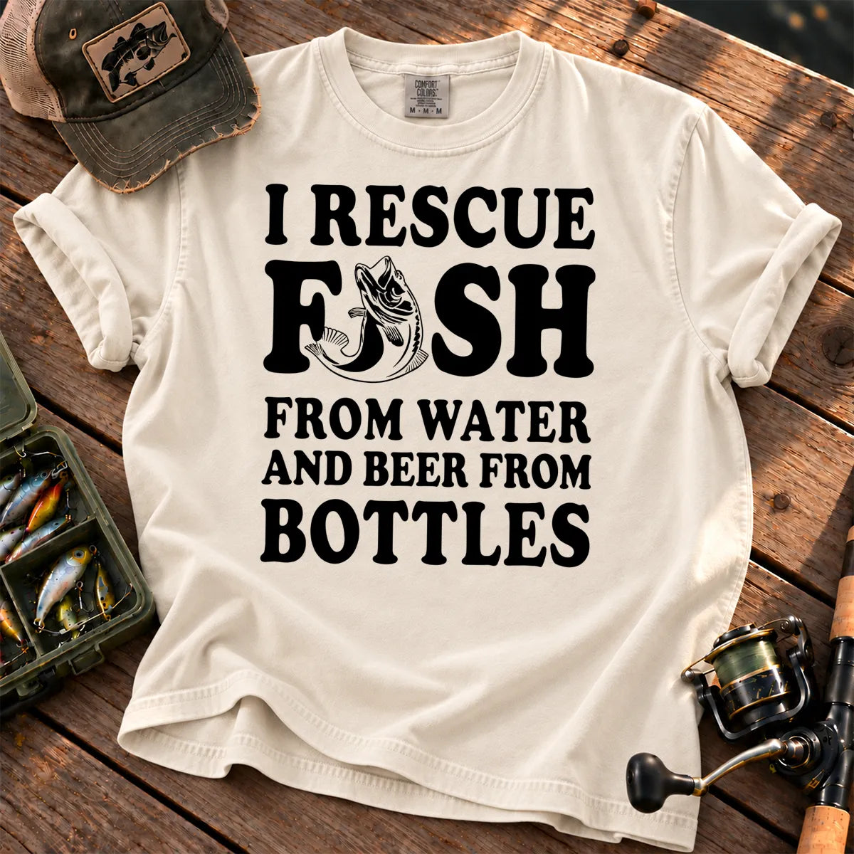 I Rescue Fish T-Shirt in Ivory