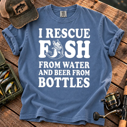 I Rescue Fish T-Shirt in Blue Jean