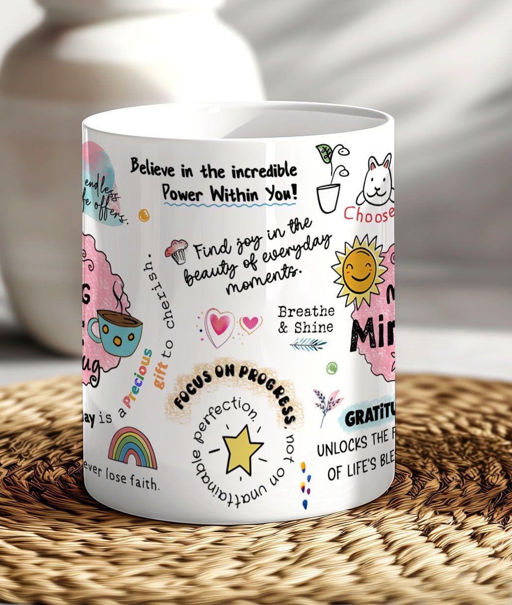 Morning Mindset Coffee Mug: Daily Affirmation, Positive Gift
