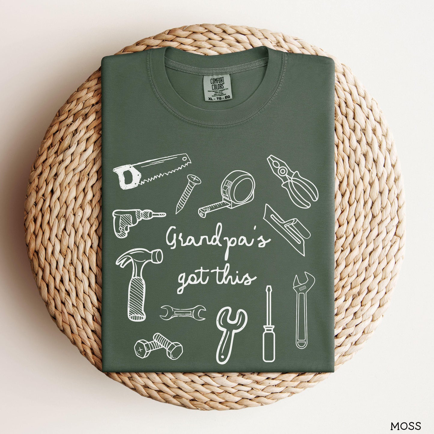 Handyman Tool Grandpa Comfort Colors Shirt | Fixer Grandfather Tshirt | Fathers Day Tool Lover Gift