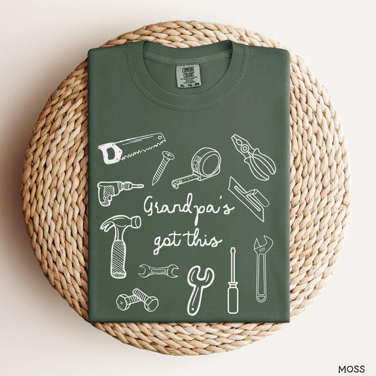 Handyman Tool Grandpa Comfort Colors Shirt | Fixer Grandfather Tshirt | Fathers Day Tool Lover Gift