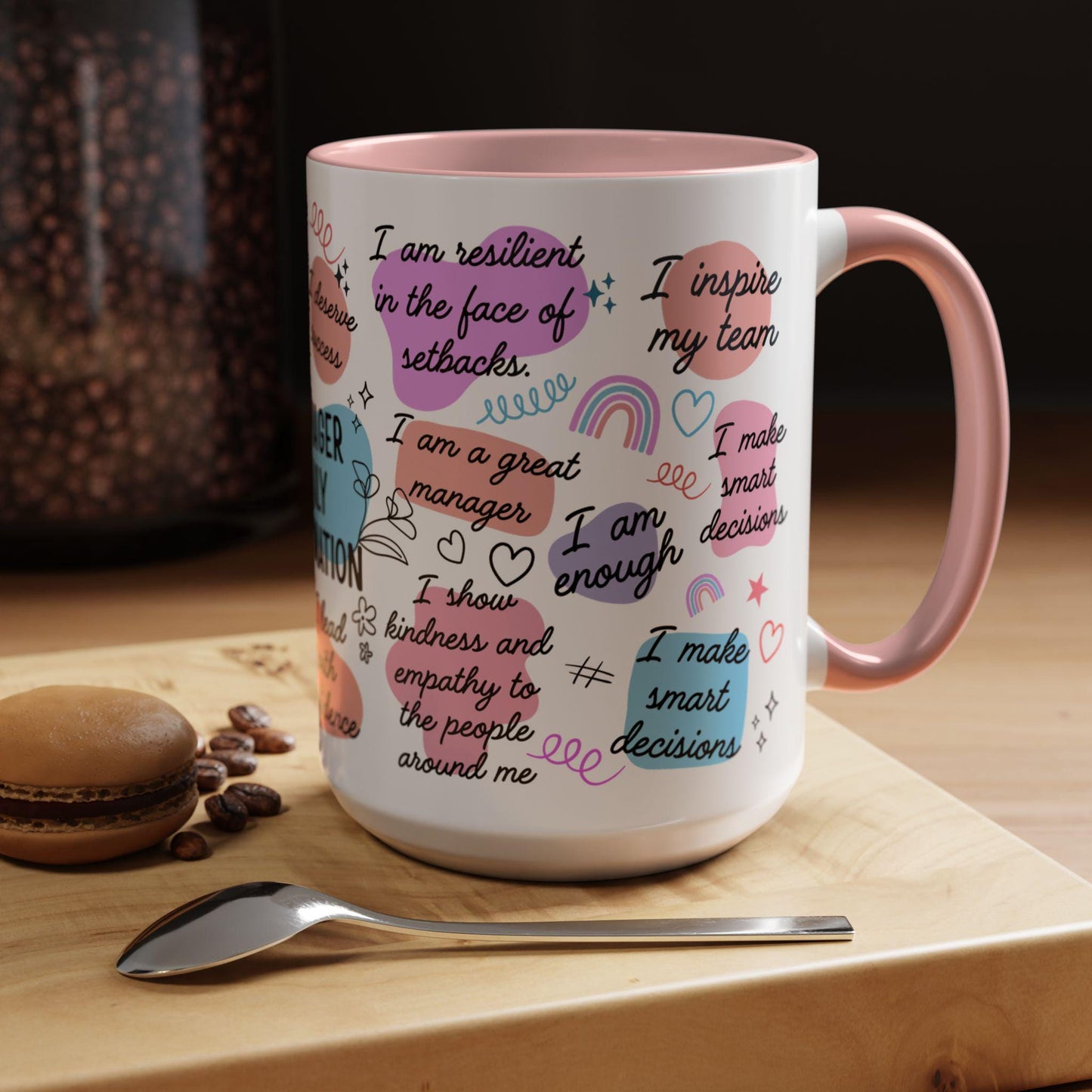 Manager Affirmation Mug, Leadership Mug, Office Motivation, Manager Appreciation, Positive Self Love, Corporate Gift For Lady Boss Mentor