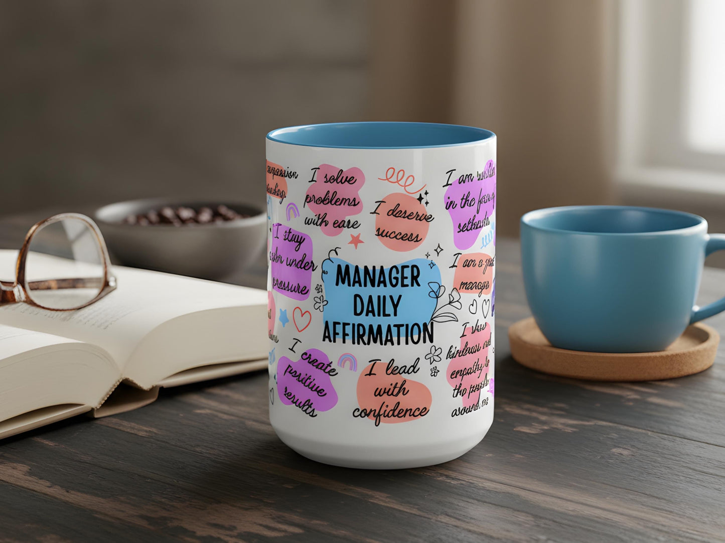 Manager Affirmation Mug, Leadership Mug, Office Motivation, Manager Appreciation, Positive Self Love, Corporate Gift For Lady Boss Mentor